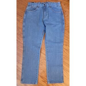 NWT Mission Ridge Mens Light Blue Wash Workwear Straight Jeans 36 X 32